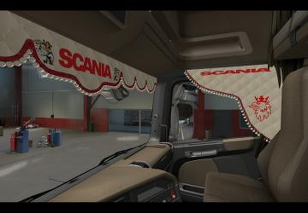 Шторы для всех тягачей Scania 2009версия 4.0 для Euro Truck Simulator 2 (v1.40.x, 1.41.x)