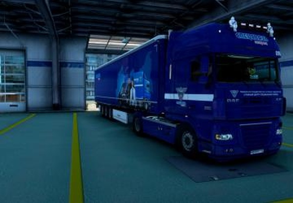 Комбо скин «Спец Связь» для DAF XF 105 и Krone ProfiLinerv1.0 для Euro Truck Simulator 2 (v1.40.x)