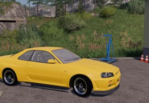 Nissan Skyline R34 GTR 1999версия 4.0.0.0 для Farming Simulator 2019 (v1.6.x)