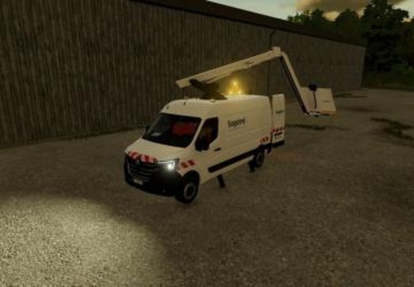 Renault Master 2020 Sogetrel (with basket)v1.0.0.0 для Farming Simulator 2022