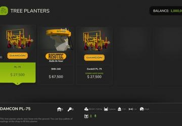 Faster Tree Planterверсия 1.0.0.0 для Farming Simulator 2025