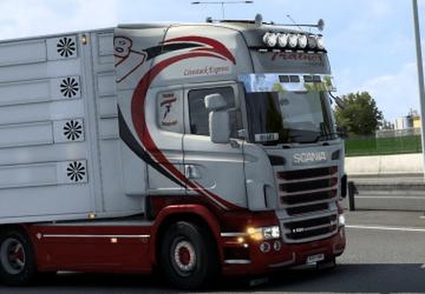 Scania RJL Trainor Transport skinверсия 1.0 для Euro Truck Simulator 2 (v1.40.x)