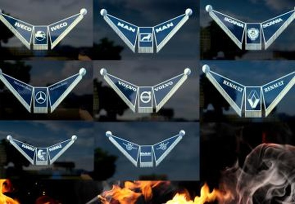 Сборка тройных вымпеловверсия 1.1 для Euro Truck Simulator 2 (v1.40.x)