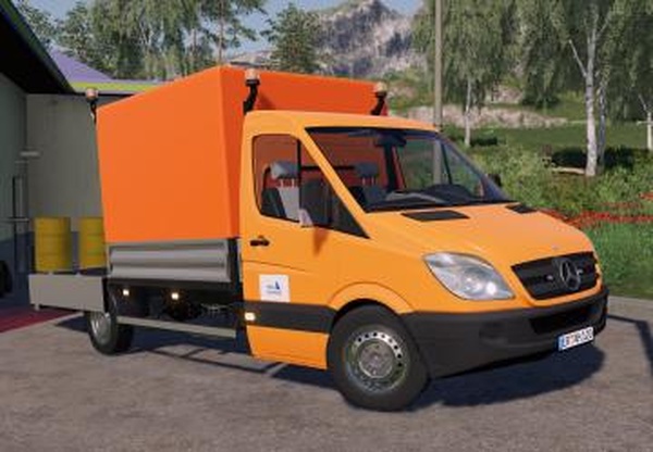 Mercedes-Benz Sprinter Strassenmeisterei Packv2.0 для Farming Simulator 2019 (v1.6.x)