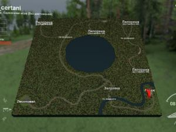 Карта «Оз. Чертаны 70рус»версия 1.0 для SpinTires (v03.03.16)