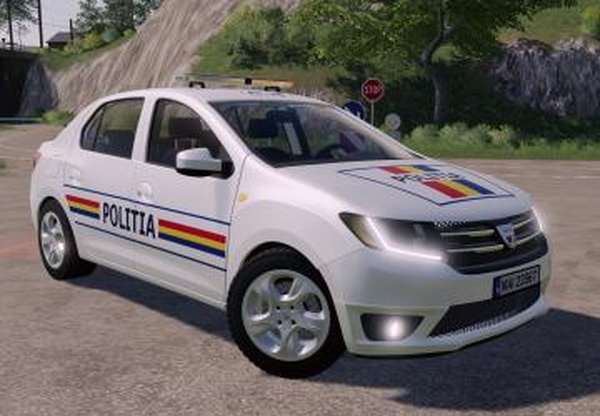 Dacia Logan Politia 2019версия 1.0.0.0 для Farming Simulator 2019 (v1.6.x)