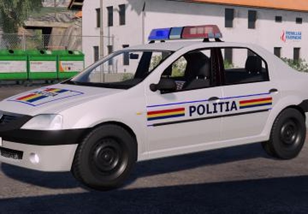 Dacia Logan Politiaверсия 1.0.0.0 для Farming Simulator 2019 (v1.6.x)