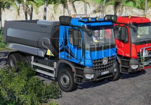 Pack Mercedes-Benz Arocs 6x4версия 1.0.0.0 для Farming Simulator 2019 (v1.6.0.0)