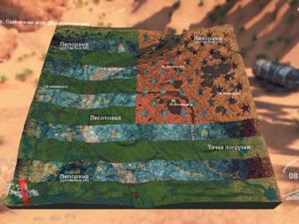 Карта «Пустыня Невады»версия 1.1 для SpinTires (v03.03.16)