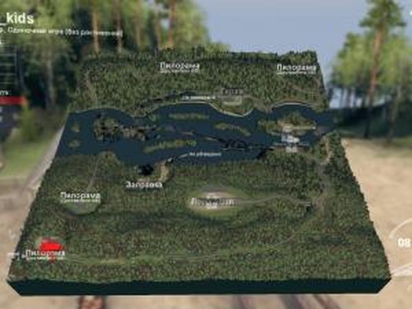 Карта «Где-то за Холмами»версия 1.0 для SpinTires (v03.03.16)