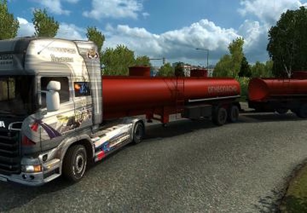 Двойные прицепы для карты Российские просторыv10.0 для Euro Truck Simulator 2 (v1.40.x)