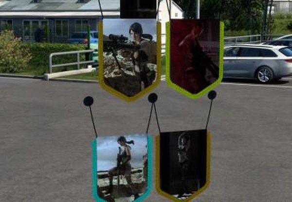 Вымпелы с игры Metal Gear Solid персонажа Молчуньяv1.0 для Euro Truck Simulator 2 (v1.21.x, - 1.40.x)