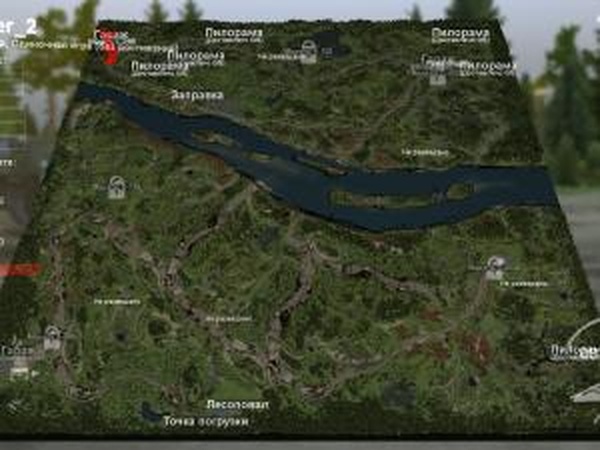 Карта «Широкая Река Лето»версия 2.0 для SpinTires (v03.03.16)