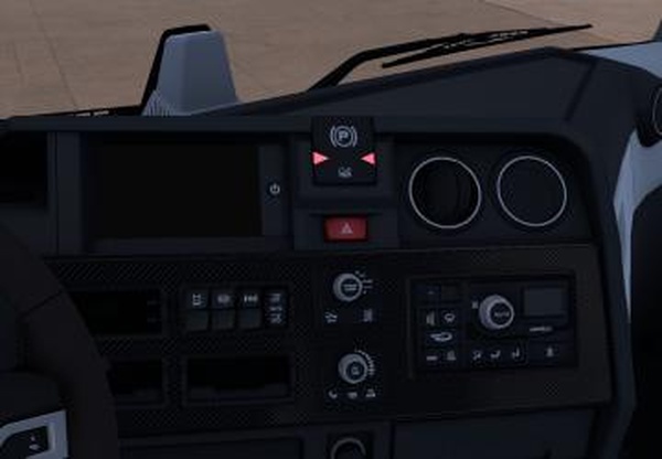 На изменение ручки ручника и накладки на стойку двери.v1.0.1 для Euro Truck Simulator 2 (v1.40.x)