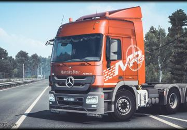 Многоцветный скинпак для MB Actros MP3версия 1.0 для Euro Truck Simulator 2 (v1.40.x)