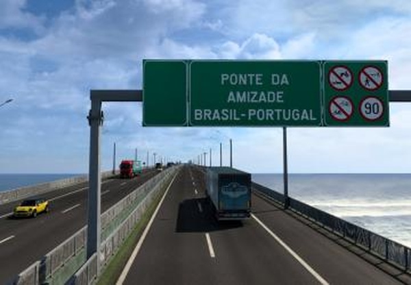 Дополнение к EAA мост дружбы Бразилия - Португалияv1.0 для Euro Truck Simulator 2 (v1.40.x, - 1.42.x)