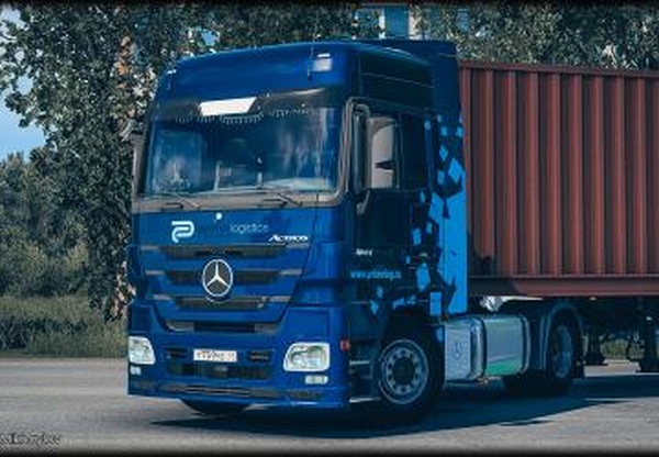 Скин Prime Logistics для MB Actros MP3 Mega Spacev1.0 для Euro Truck Simulator 2 (v1.40.x)