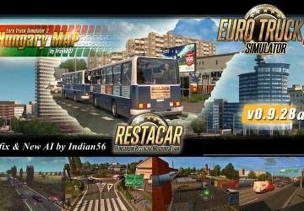 Фикс для карты Венгрии 0.9.28bверсия 1.0 для Euro Truck Simulator 2 (v1.40.x)