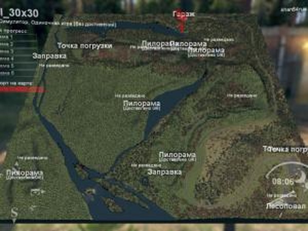 Карта «30x30»версия 1.1 для SpinTires (v03.03.16)