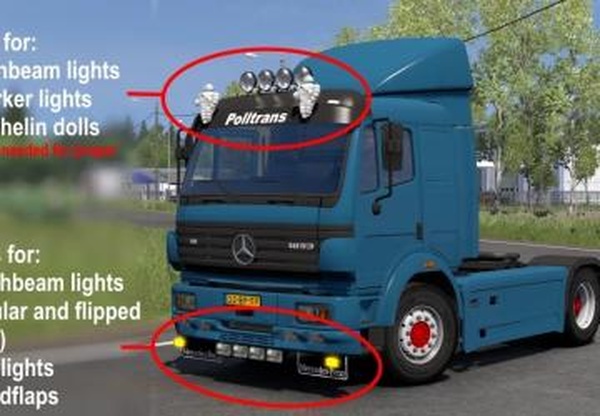 Слоты для Mercedes SKверсия 1.0 для Euro Truck Simulator 2 (v1.35.x, - 1.43.x)