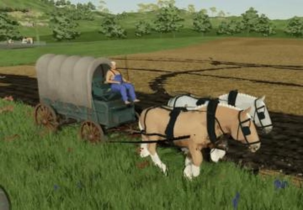 Carriage and animal cartsверсия 1.0.0.0 для Farming Simulator 2022