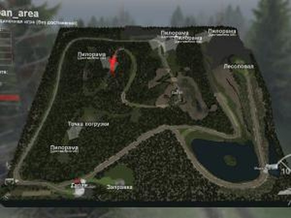 Карта «Городская зона»версия 0.1 для SpinTires (v03.03.16)