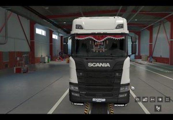 Штора для Scaniaверсия 1.1 для Euro Truck Simulator 2 (v1.39.x, 1.40.x)