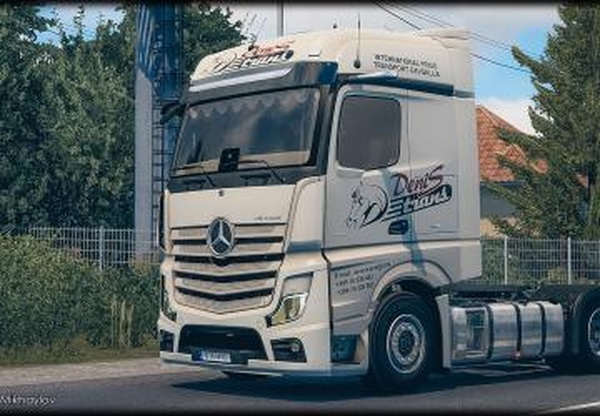 Скин Denis Trans для Mercedes-Benz Actros MP5v1.0 для Euro Truck Simulator 2 (v1.38.x, - 1.40.x)