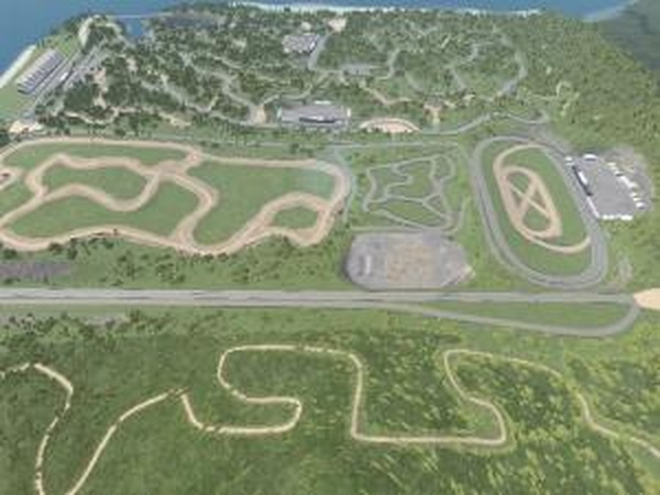 Карта «RG Mega Motor Park»версия 1.0 для BeamNG.drive (v0.10.x)