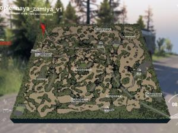 Карта «Затопленная земля»версия 1 для SpinTires (v03.03.16)