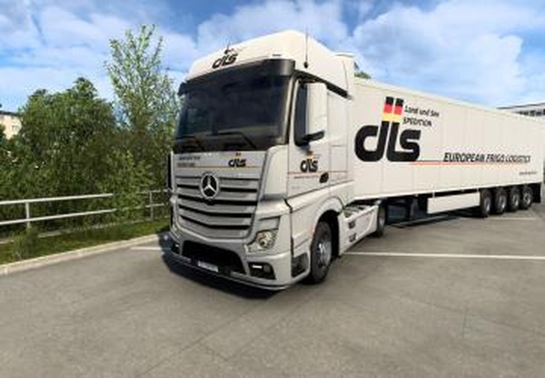 Комбо скин dls Land для Mercedes Actros MP4v1.0 для Euro Truck Simulator 2 (v1.40.x)