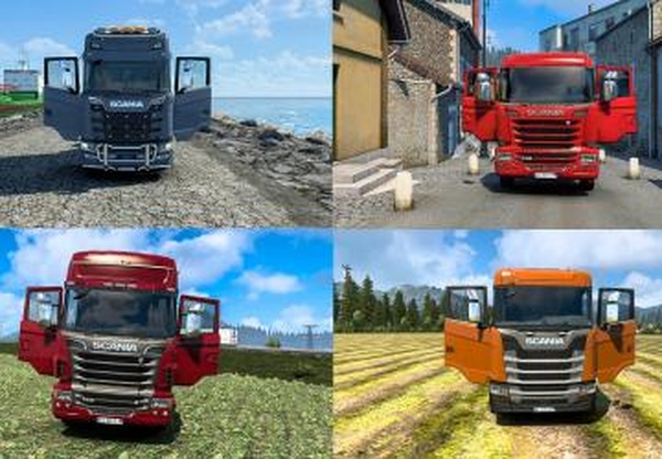 All Scania Trucks Door Animationверсия 1.0 для Euro Truck Simulator 2 (v1.40.x, - 1.42.x)