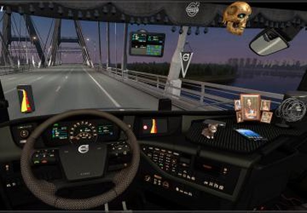 Dark Interior Volvo FH16 2012версия 0.9 для Euro Truck Simulator 2 (v1.39.x)