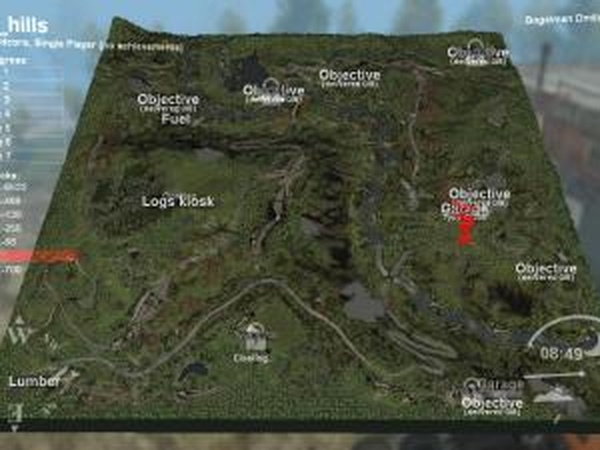 Карта «Холмы»версия 2.0 для SpinTires (v03.03.16)