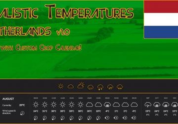 Realistic Temperatures - The Netherlandsv1 для Farming Simulator 2025