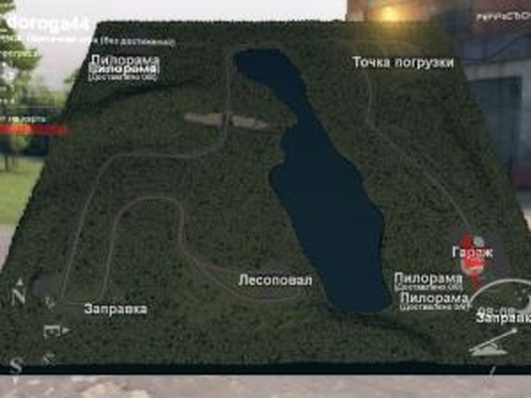 Карта «Дорога 44»версия 1.0 для SpinTires (v03.03.16)