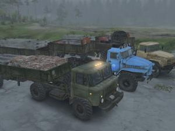 Пак: Нами 058C, Урал-380c, Зил-137, Газ-66Пv23.02.17 для SpinTires (v03.03.16)