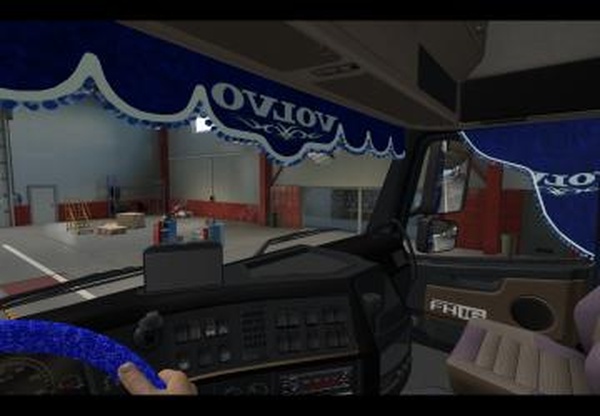 Занавески для Volvo FH16 2009версия 1.0 для Euro Truck Simulator 2 (v1.39.x, 1.40.x)
