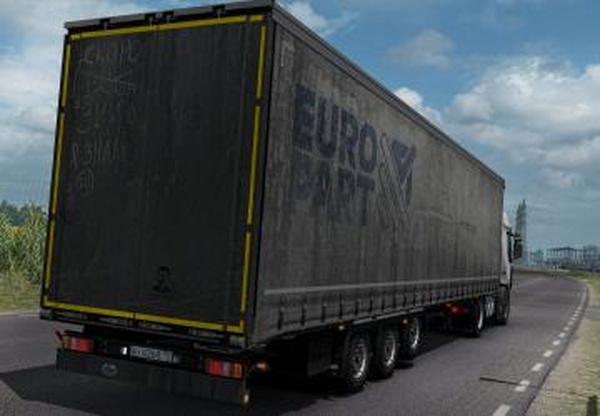 Грязный скин «EuroPart»версия 1.0 для Euro Truck Simulator 2 (v1.38.x, - 1.40.x)