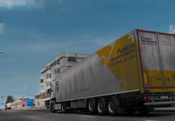 Грязный скин «Fraikin Group»версия 1.0 для Euro Truck Simulator 2 (v1.38.x, - 1.40.x)