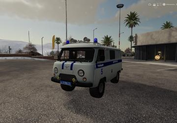 Уаз 3741 Полицияверсия 2.0 для Farming Simulator 2019 (v1.6)