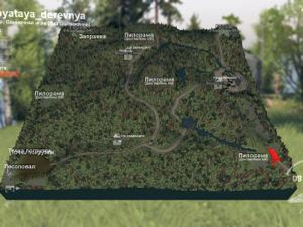 Карта «Забытая деревня»версия 1.0.1 для SpinTires (v03.03.16)