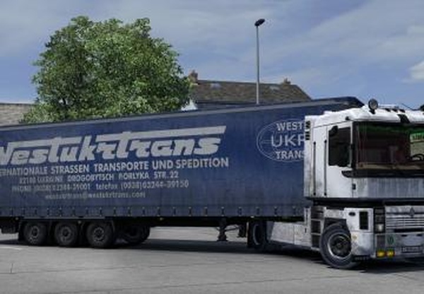 Грязный скин «WestUkrTrans Group»версия 1.0 для Euro Truck Simulator 2 (v1.38.x, 1.39.x)
