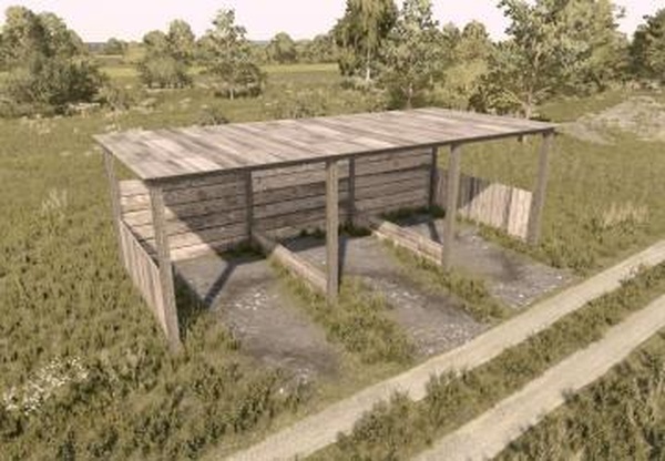 Wooden shelter with compartmentsверсия 1.0.0.0 для Farming Simulator 2022