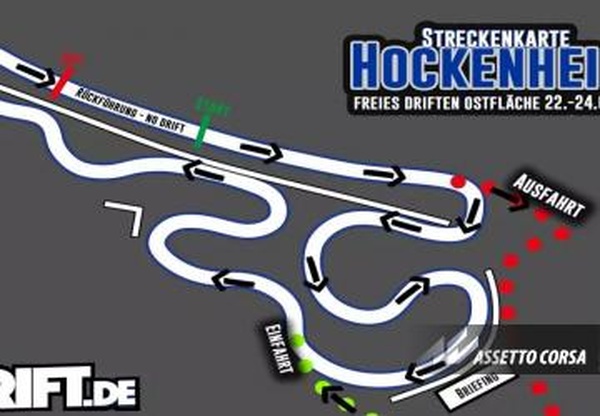 Freies Drift Hockenheimringверсия 1.0 для Assetto Corsa