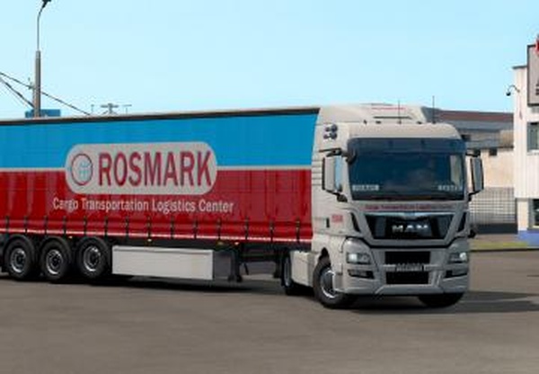 Скин пак «ROSMARK» для MAN TGX euro 6 и трейлераv1.0 для Euro Truck Simulator 2 (v1.39.x, 1.40.x)