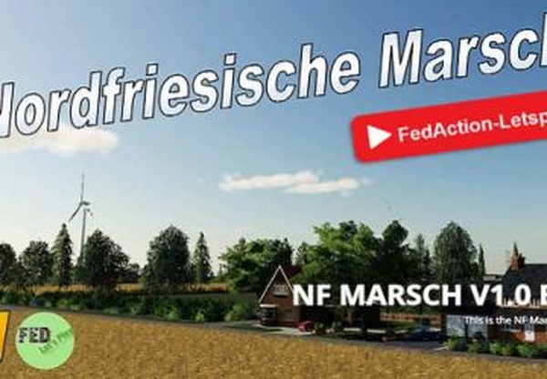 Карта «North Frisian March Without Nrenches»v2.9 для Farming Simulator 2019 (v1.6.x)