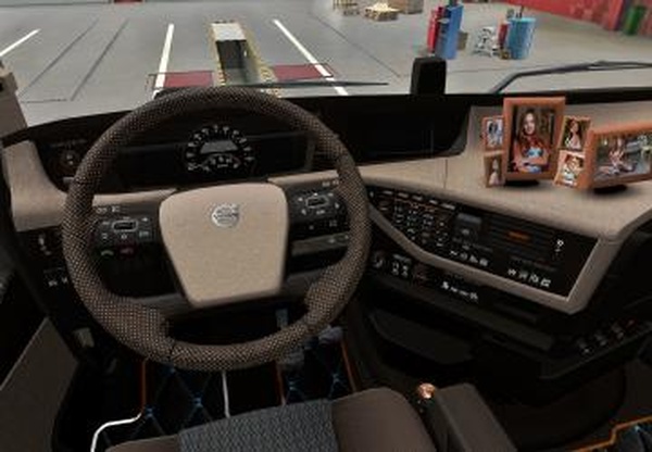 Beige Interior для Volvo FH16 2012версия 0.9 для Euro Truck Simulator 2 (v1.39.x)