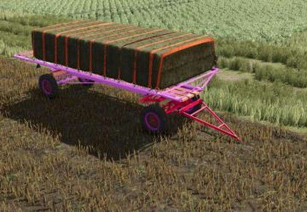 Romanian bale trailer (pink)версия 1.0.0.1 для Farming Simulator 2025