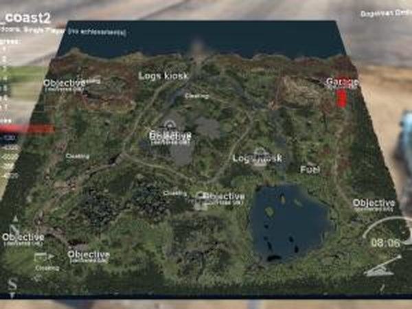 Карта «Побережье»версия 2.0 для SpinTires (v03.03.16)